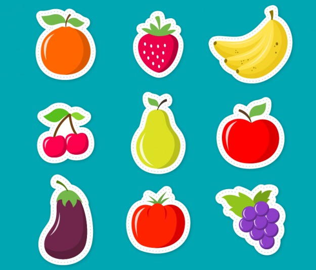 vector frutas animadas diseños en linea