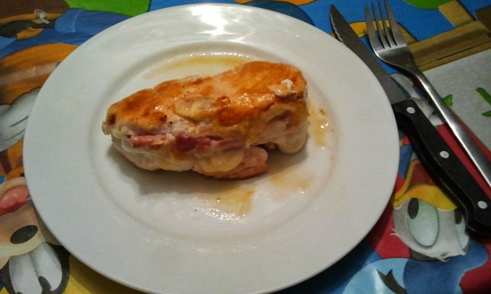 Pechugas De Pollo Rellenas De Jamón Cocido Y Queso.
