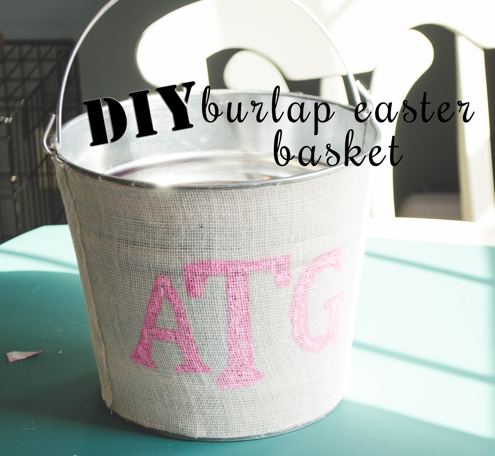 some kind of love... DIY Burlap Easter Basket