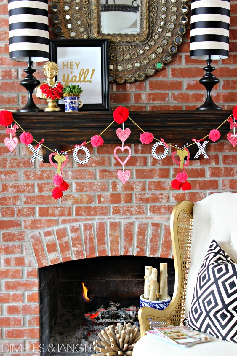 Romantic fireplace mantel decorations for valentine’s day 2013 HOW TO USE LAMPS ON A MANTLE WHEN YOU DON'T HAVE AN OUTLET, & HOW TO