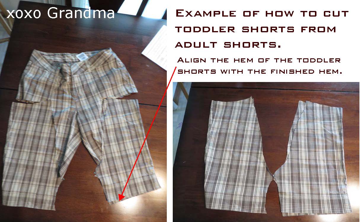 xoxo Grandma Toddler Size Shorts A Refashion