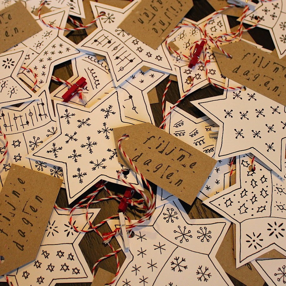 Hilde haakt Kerstkaarten maken met stempels en zentangle