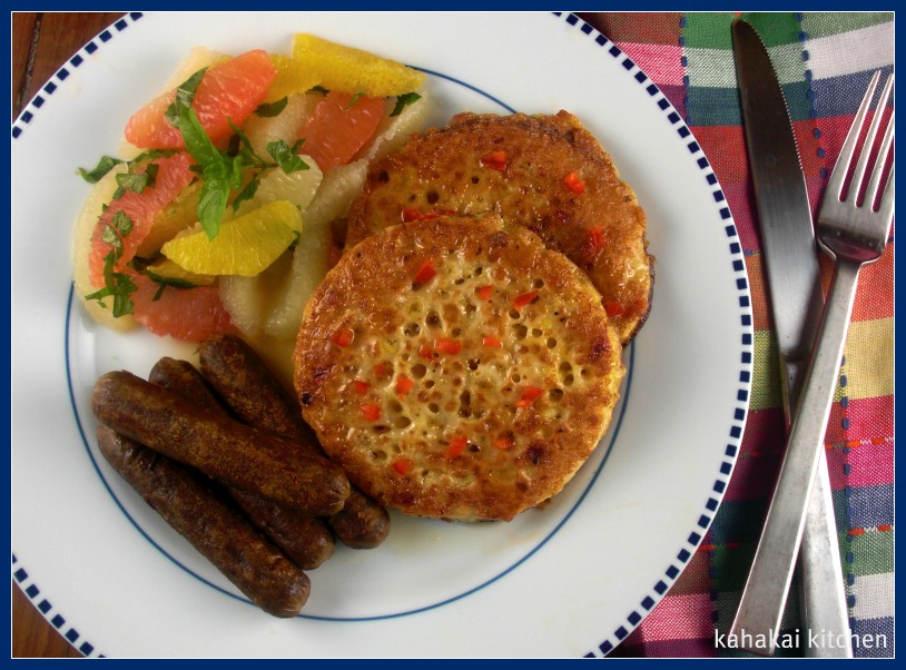 Kahakai Kitchen Breakfast Eggy Crumpets (for Dinner) from Jamie Oliver