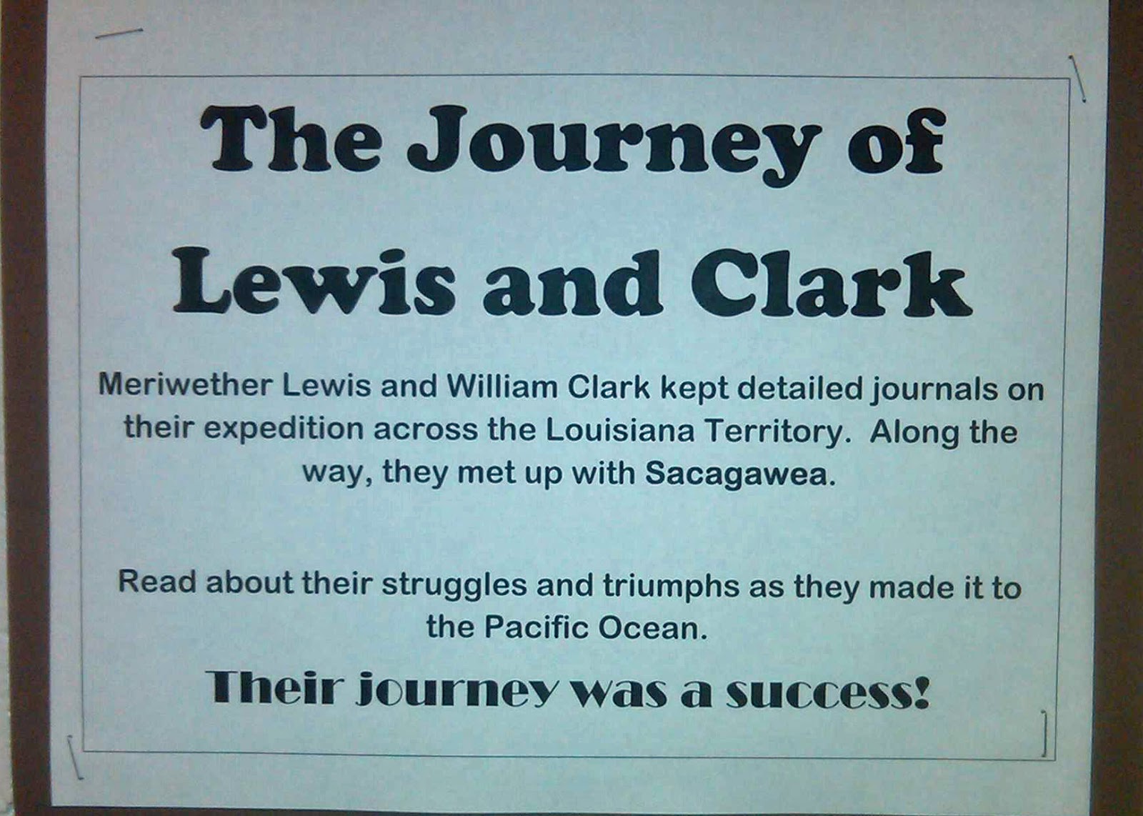 Lewis and Clark Newspaper Article