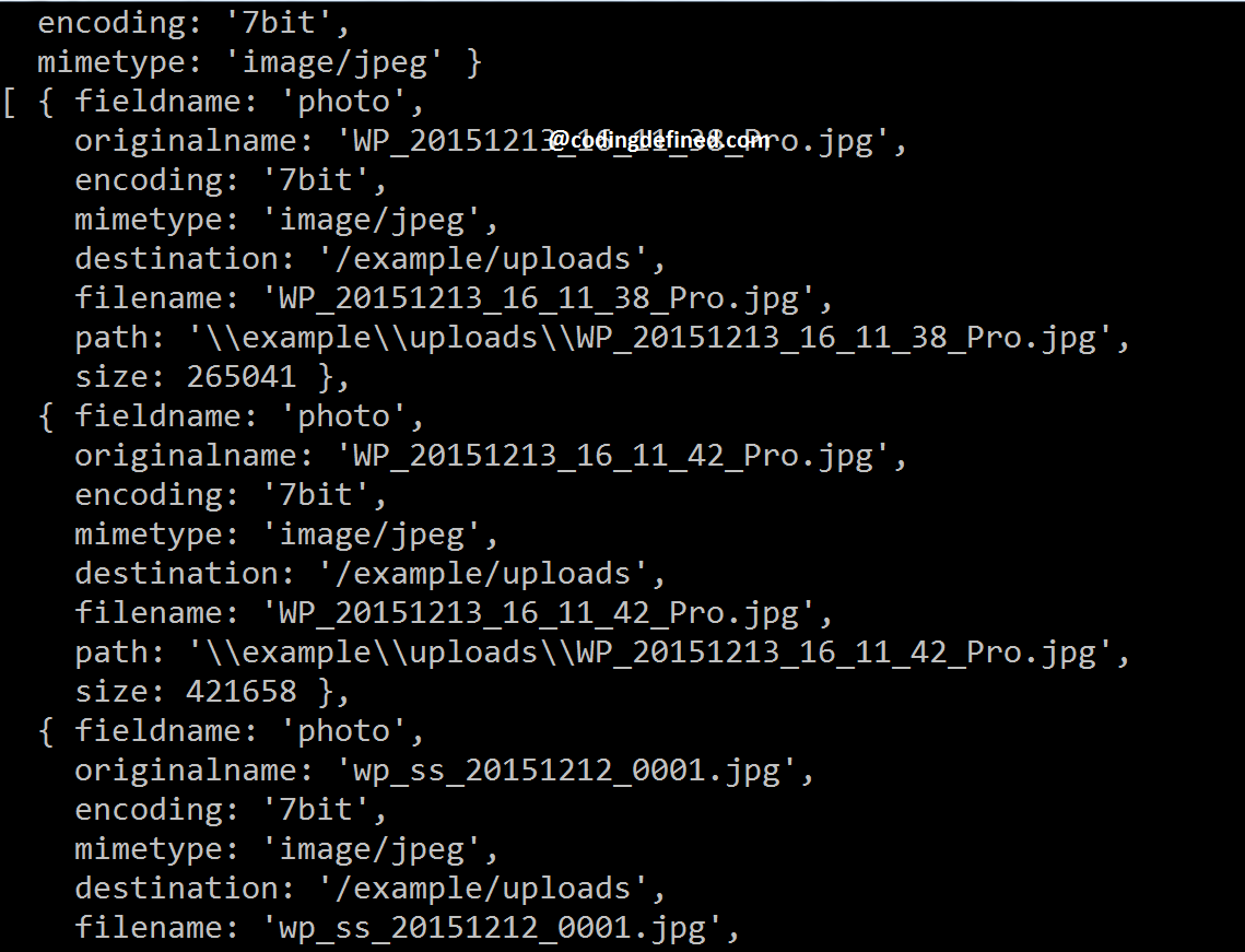 Multiple File Upload in Node.js Coding Defined