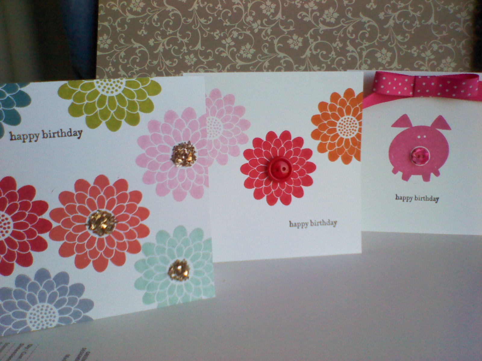 Stamping Joy Button Buddies and one layer cards