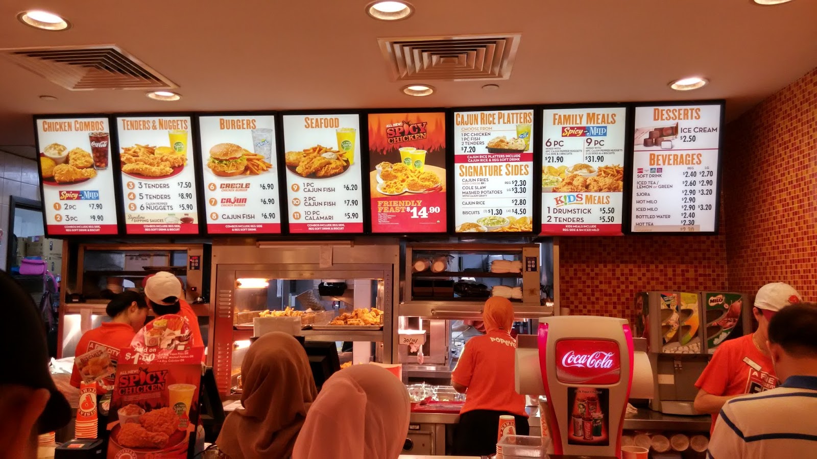 Our Journey : Singapore Tampines MRT - Century Square Mall Popeyes Restaurant