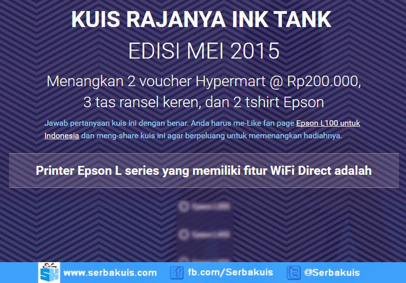 Kuis Rajanya Ink Tank Mei 2015 Berhadiah Voucher Hypermart 400K Kuis Rajanya Ink Tank Mei 2015 Berhadiah Voucher Hypermart 400K