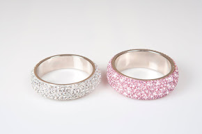 Pink, Black, Red or Silver Sparkly Bangle - Jewellery Gift from Crystal Couture