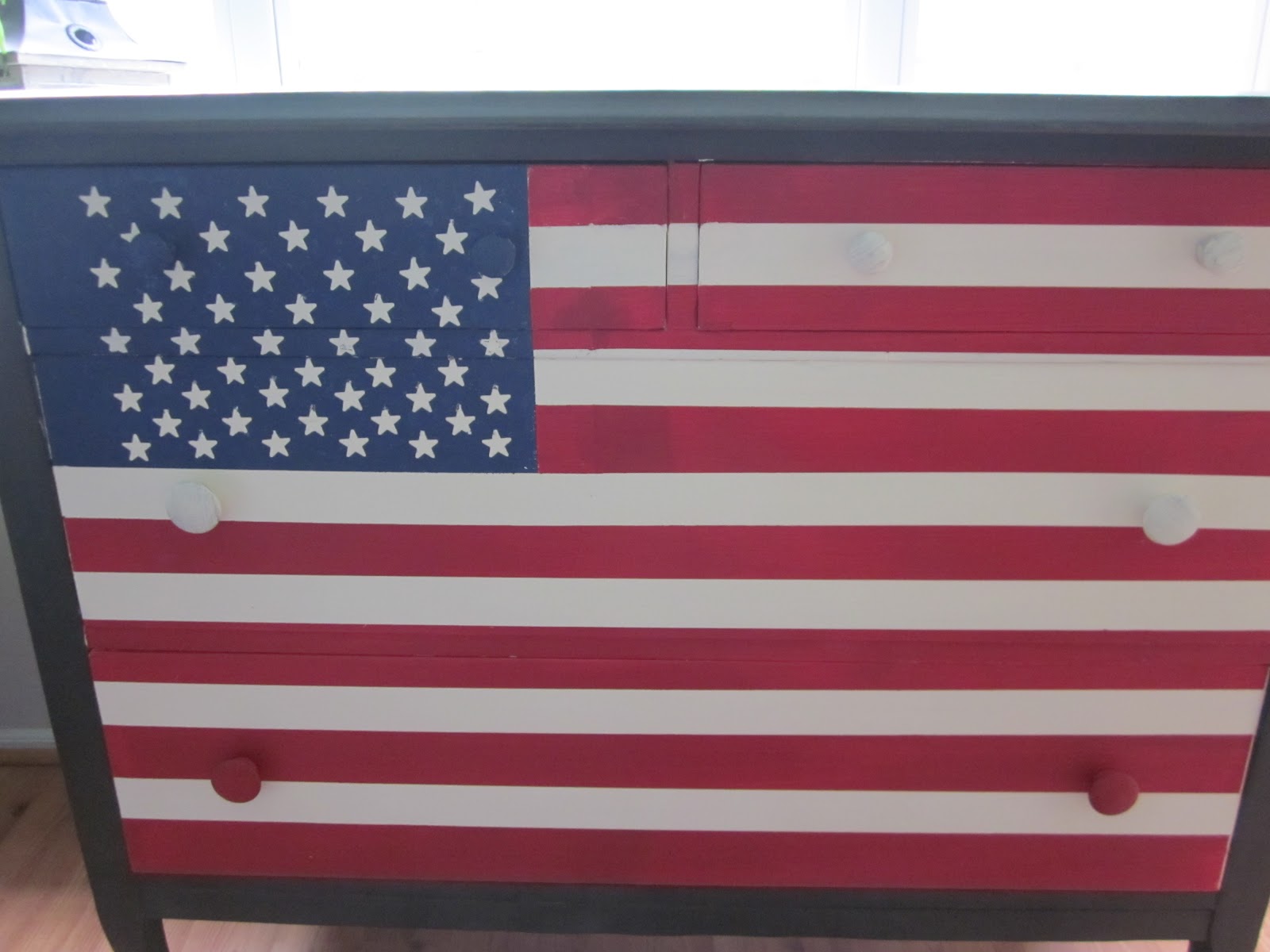 Color Me Coastal Design American Flag Dresser