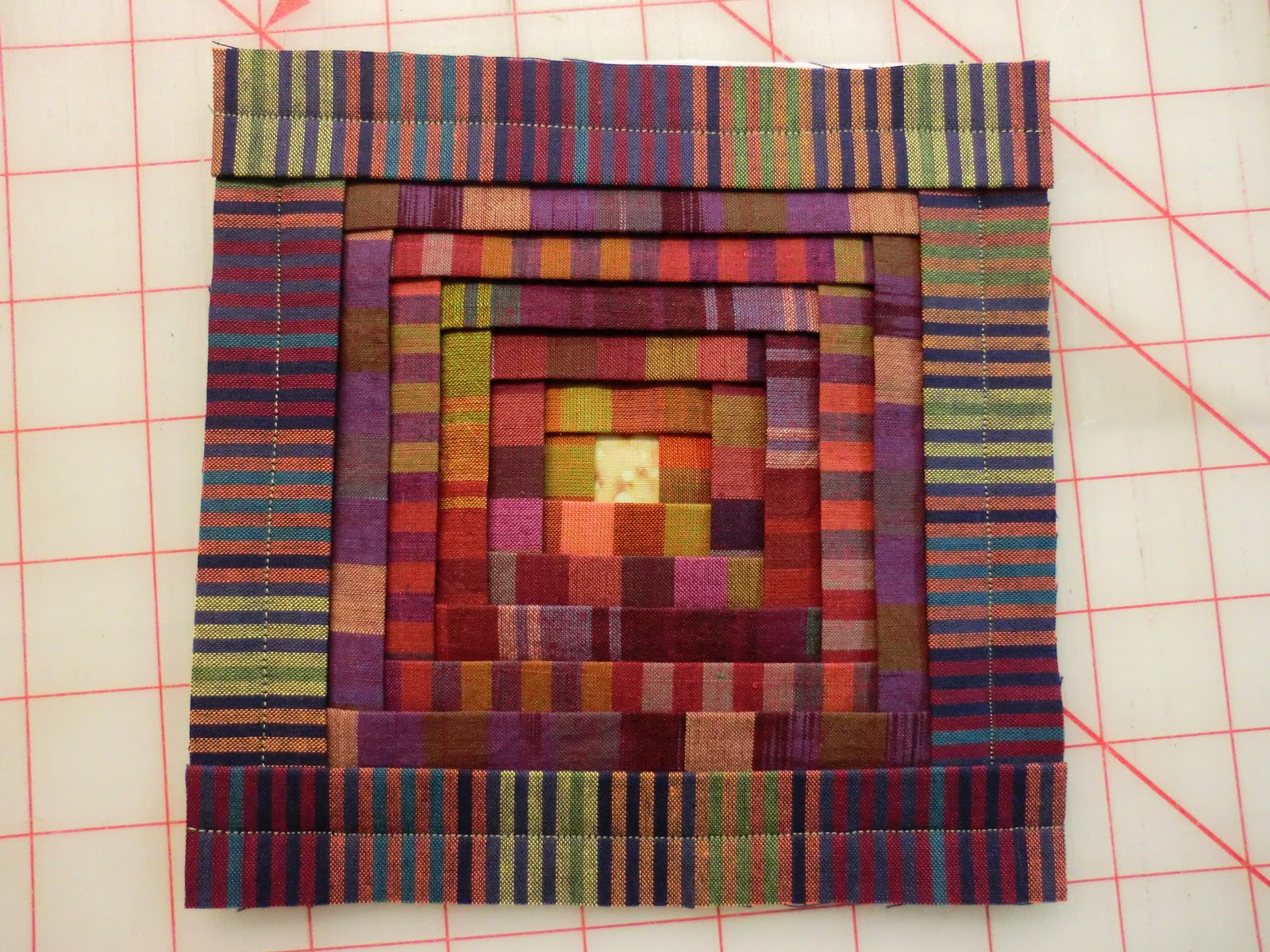 Quilt Whimsy Folded Log Cabin Instructions Continues.