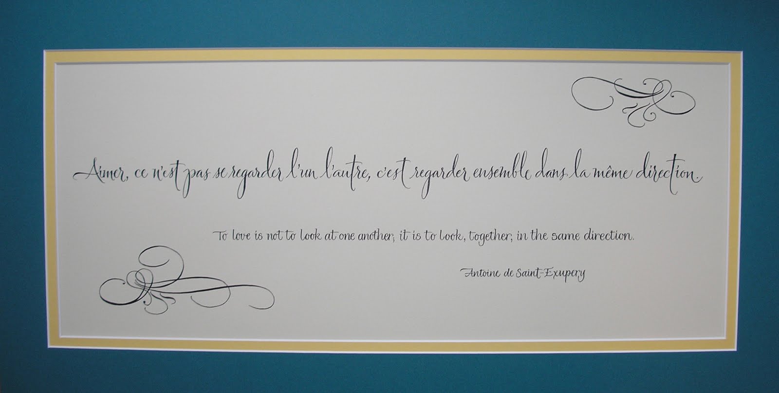 Wedding Calligraphy by Jane Farr: French Quote for A Wedding Gift