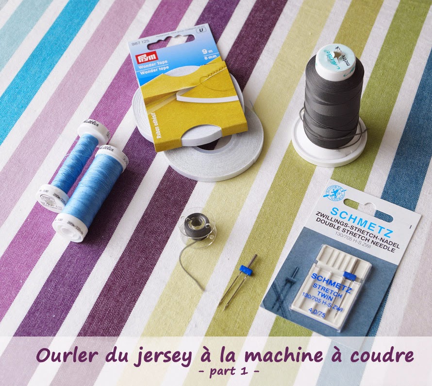 Christelle Beneytout : le blog: Ourler du jersey avec sa machine à coudre  et une aiguille double - part 1