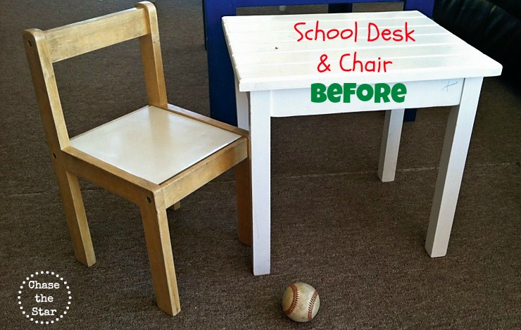School Desk And Chair Makeover