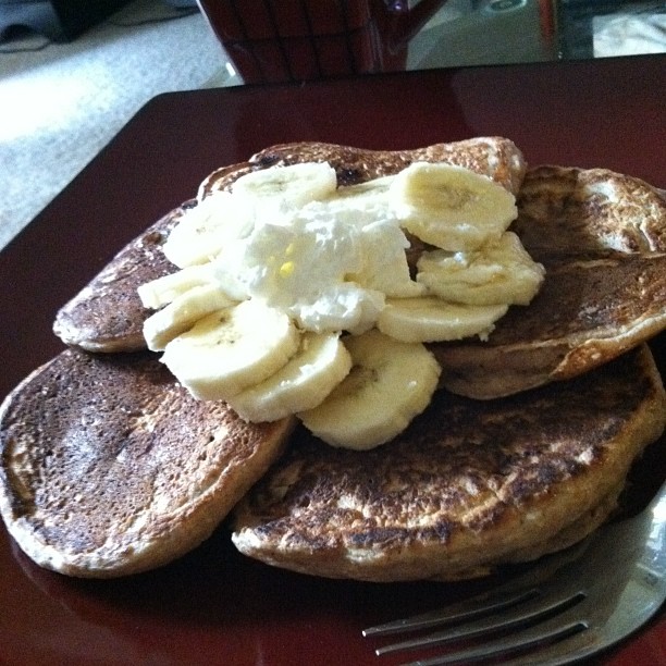 Laurie's Cravings Whole Wheat Banana Flax Pancakes