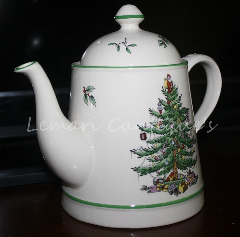 Lemari Cantique Spode Christmas Tree Teapot/Coffeepot
