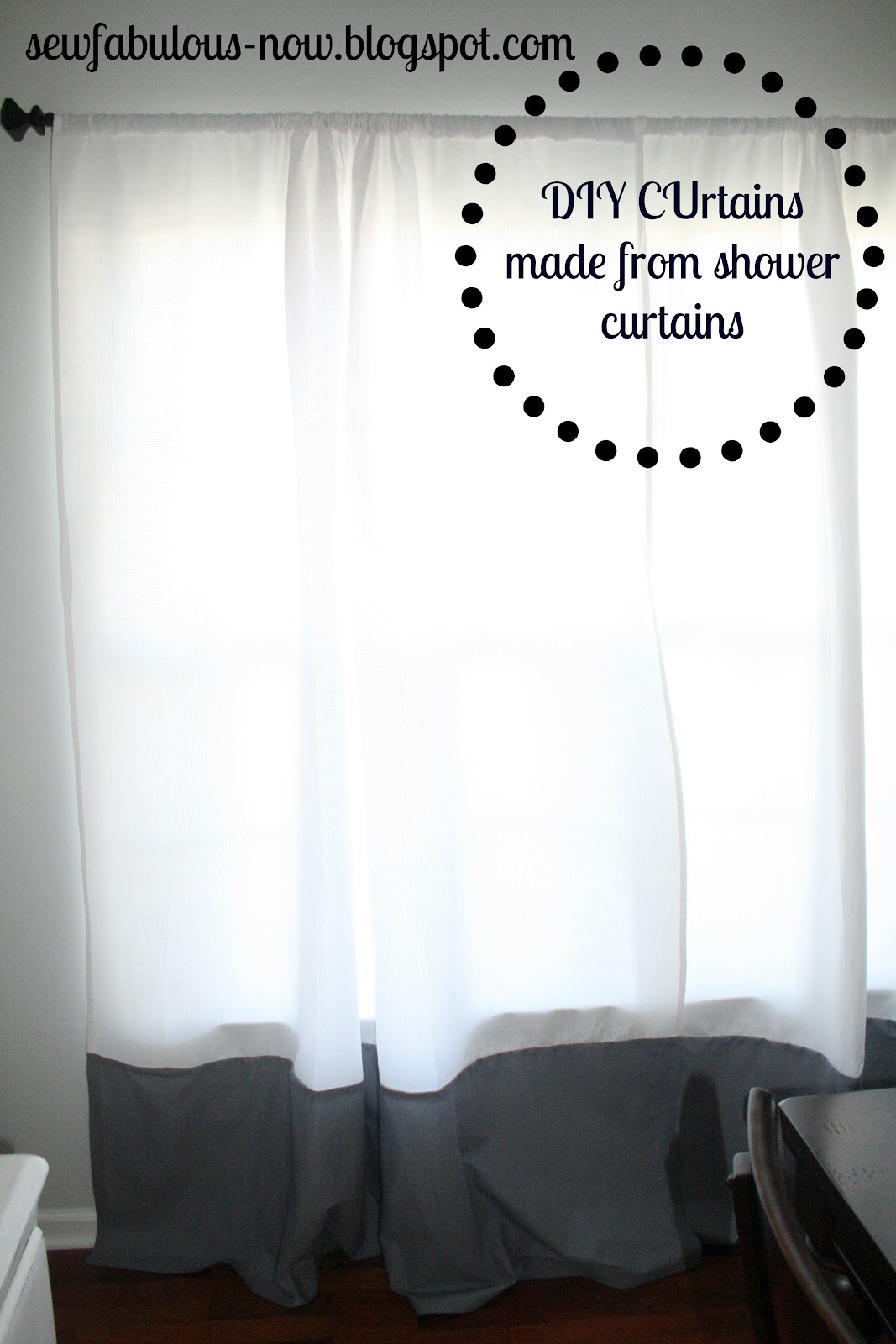 Sew Fabulous DIY Curtains Made from Shower Curtains