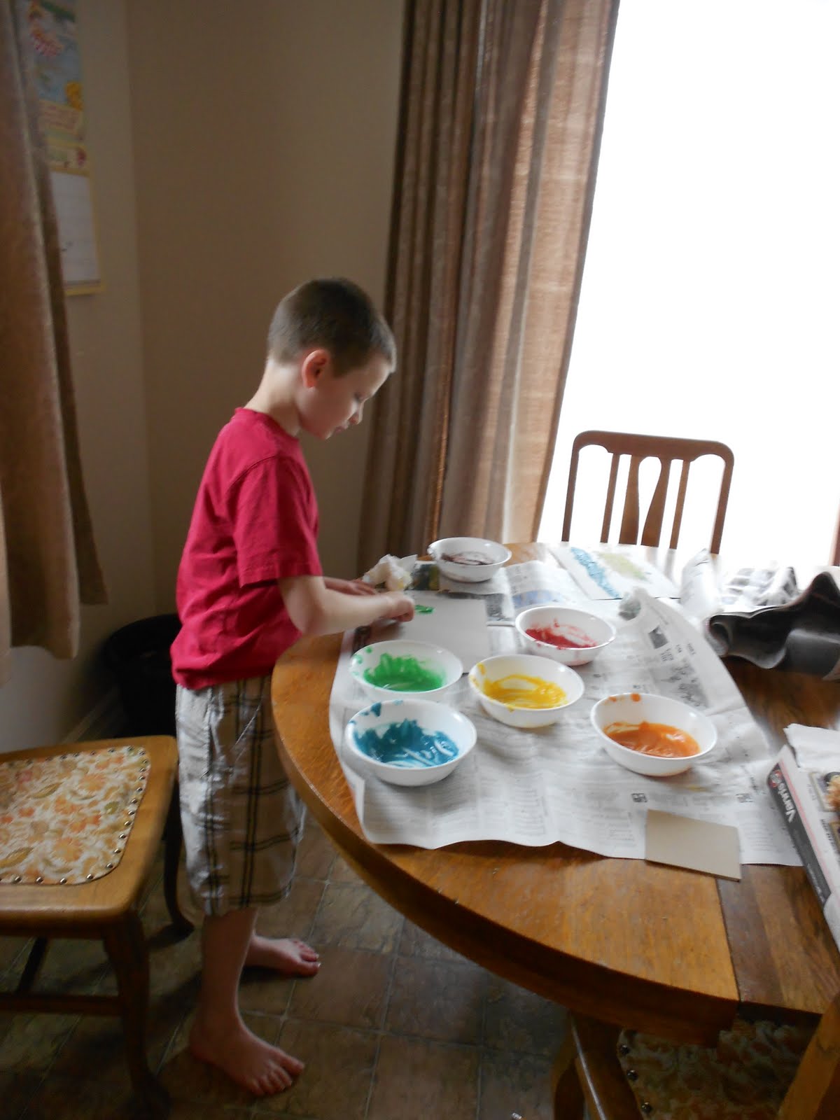 Almost Unschoolers Puffy Paint, Cereal Box, Picture Frames for Father