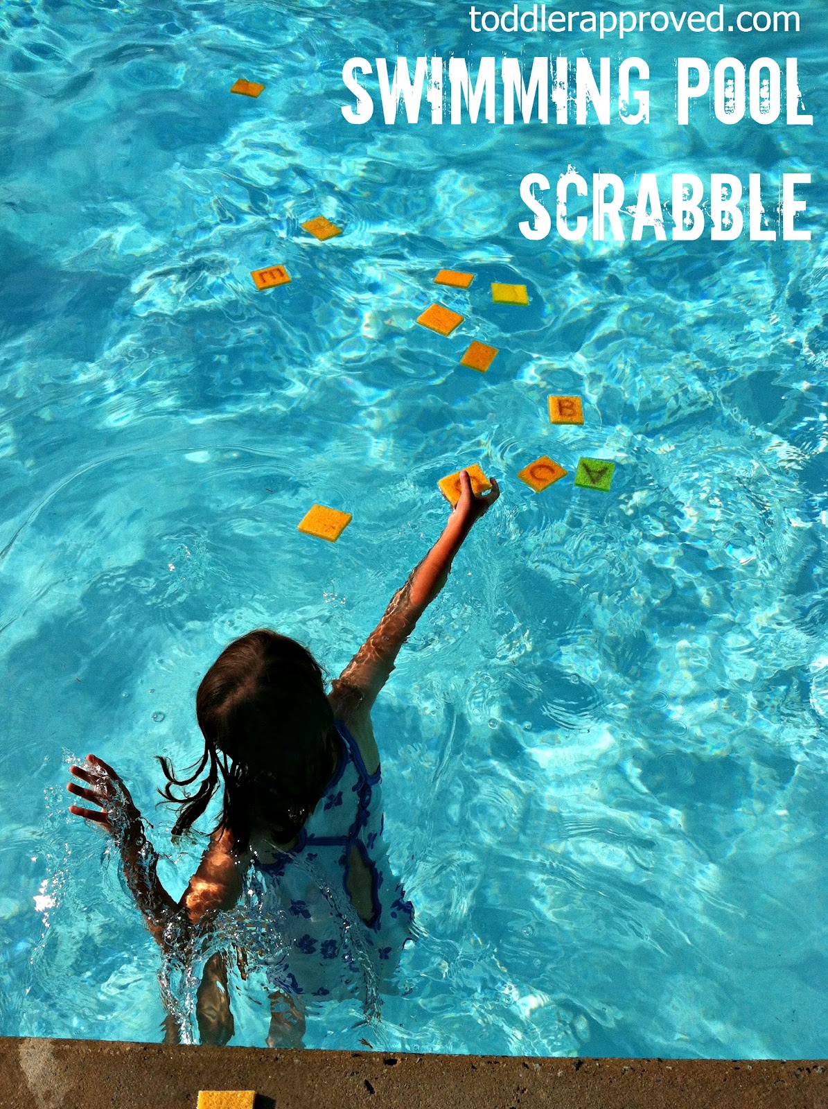 Toddler Approved! Swimming Pool Scrabble