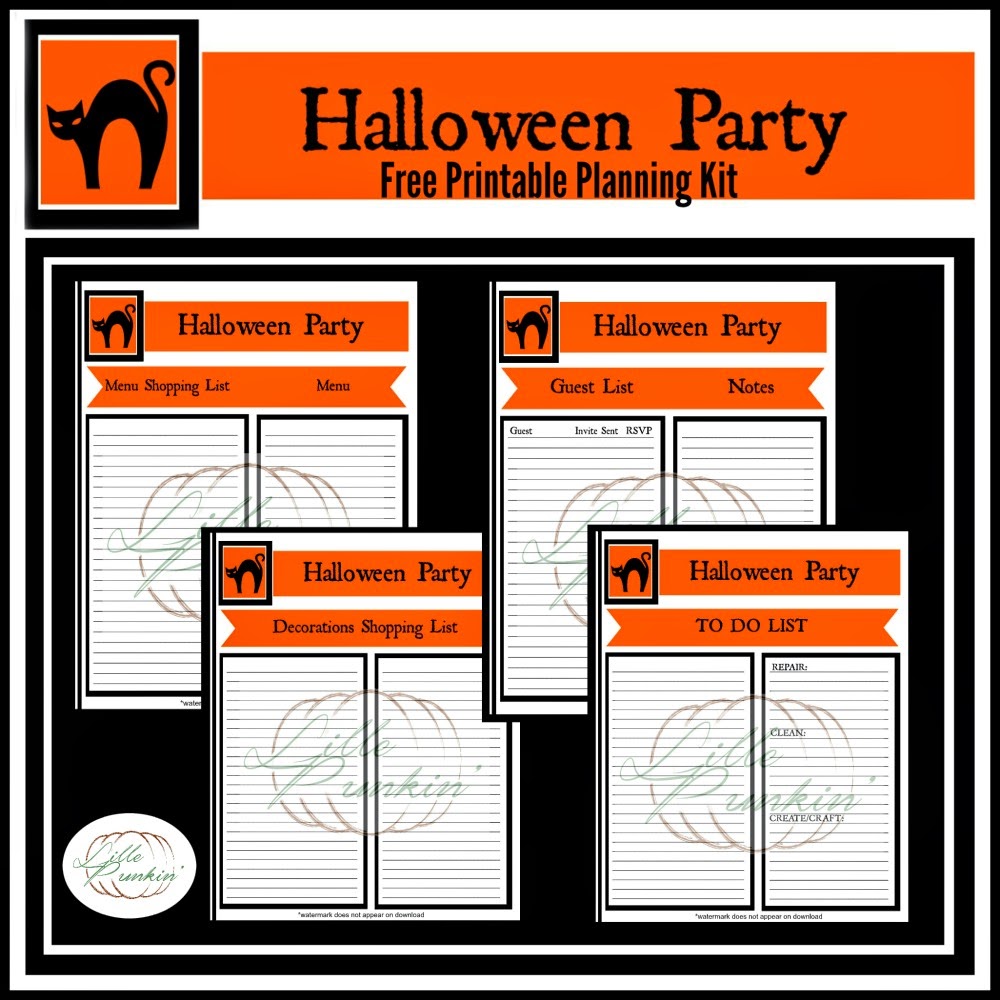 Free Halloween Party Planning Printables! Lille Punkin'