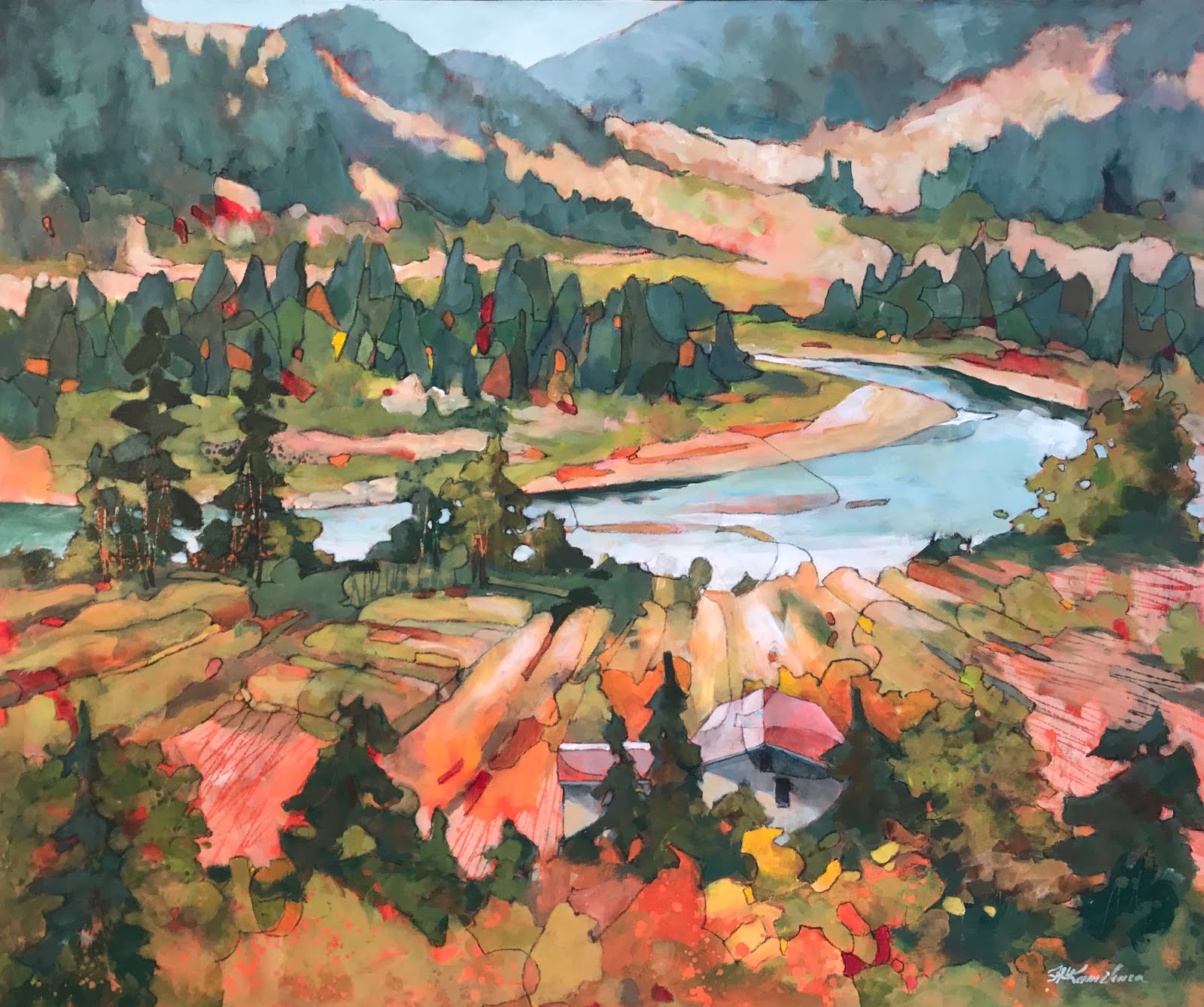 River Runs Through It 34x40"