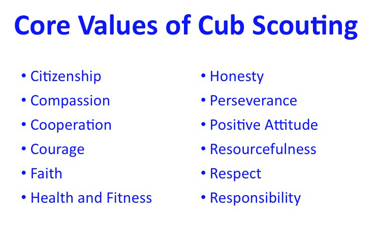 Image result for 12 core values of cub scouts