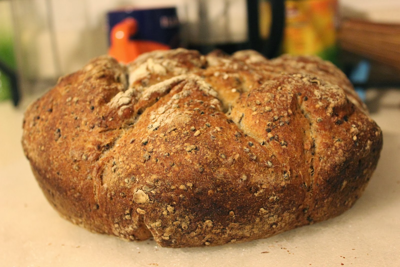 UnProcessing My World Dutch Oven Artisan Quinoa Bread