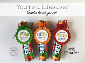 PRE-MADE TAGS You're a Lifesaver, Thanks for All You Do!