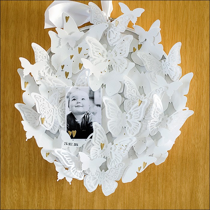 Crafting ideas from Sizzix UK Butterfly Frame... A Mothersday Gift...