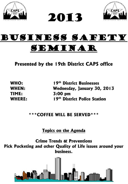 Uptown Update CAPS Business Safety Seminar
