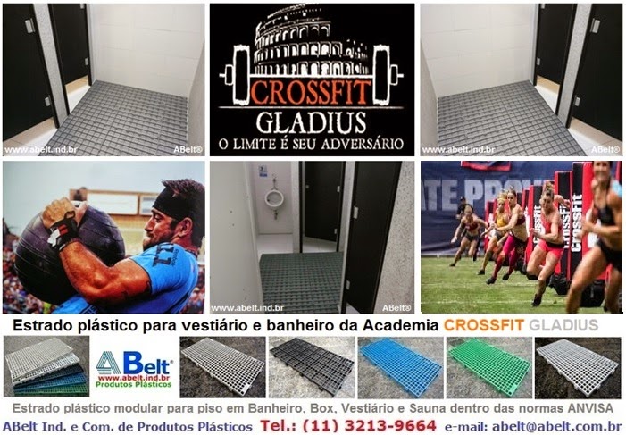 CrossFit Gladius Moema - Piso plástico para vestiário, banheiro, box e chuveiro