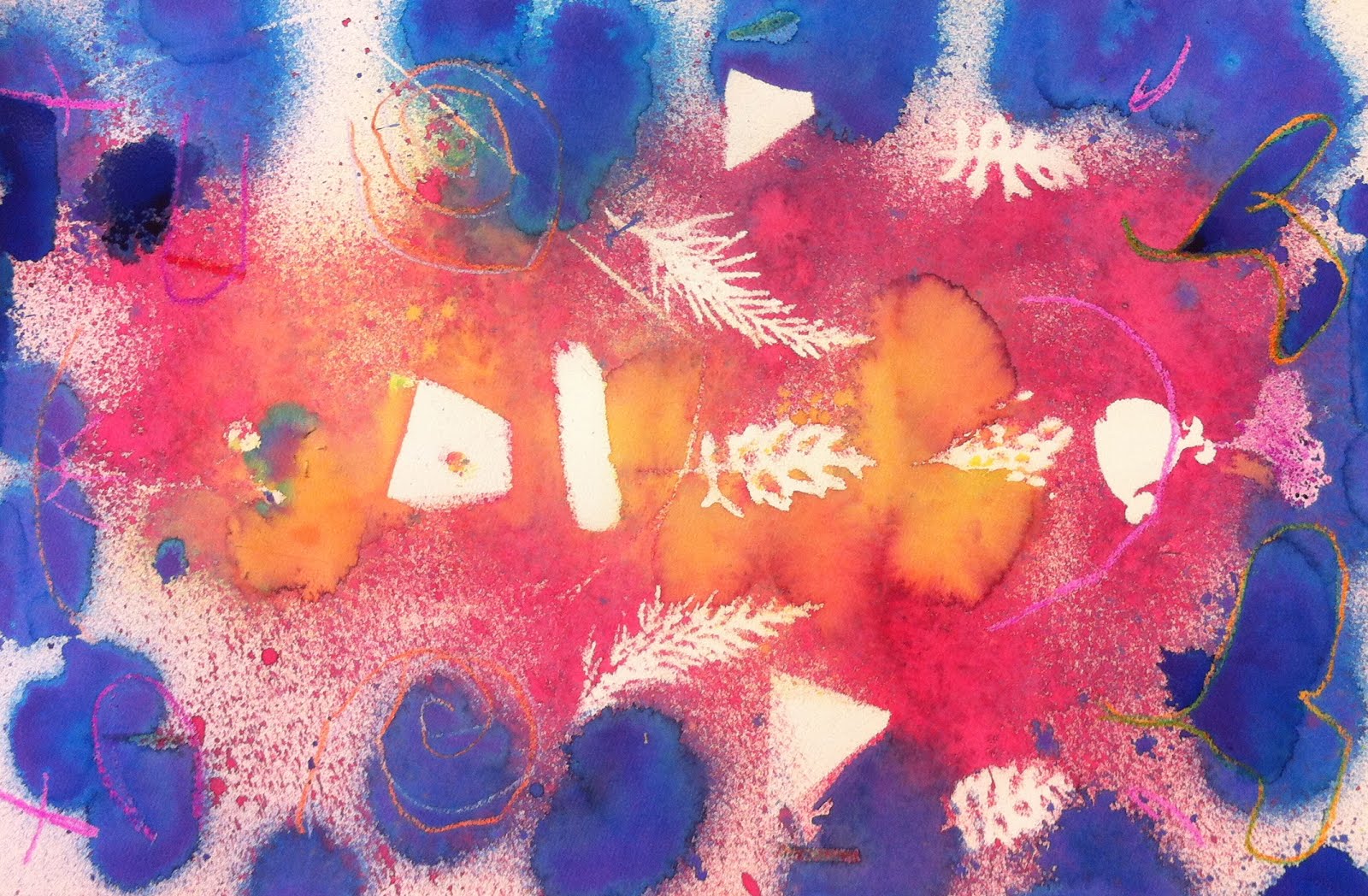 RL Arts Negative Prints & Watercolor Spray Paint