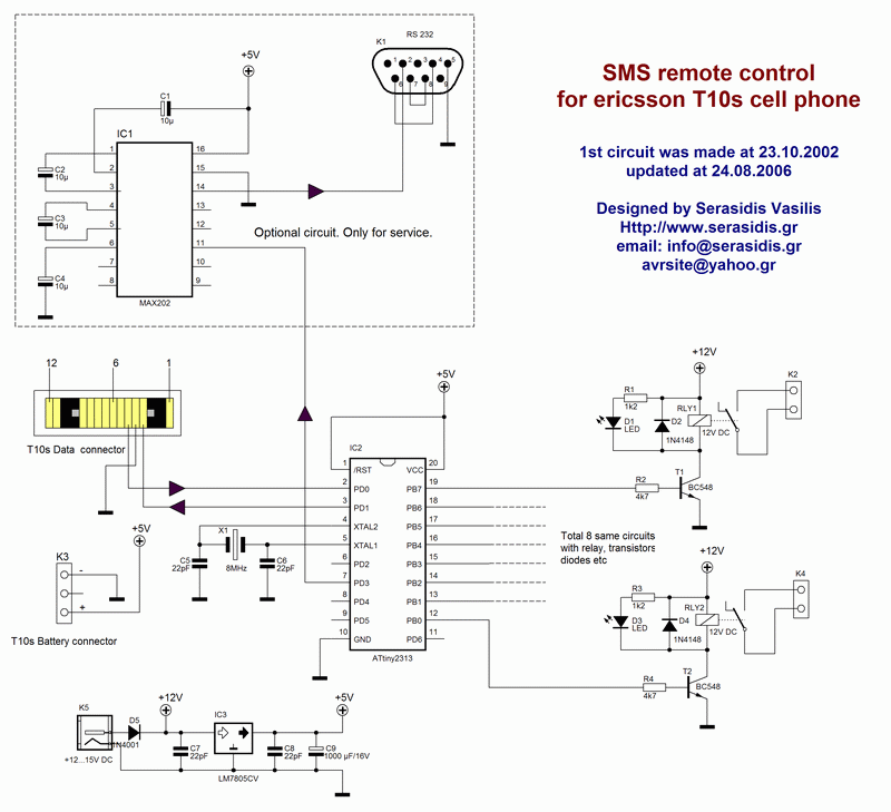 SMS Remote Control For Ericsson T10s Cell Phone Todays Circuits