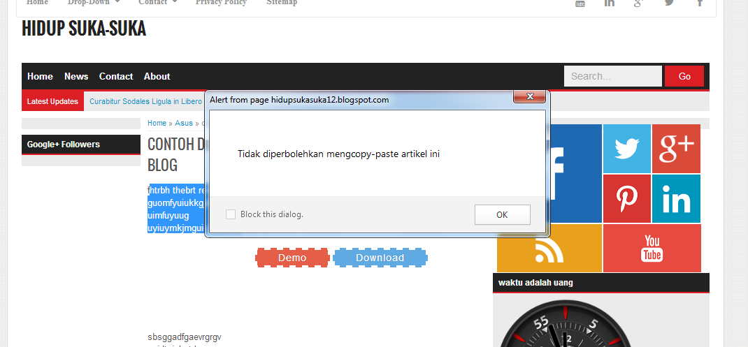 Membuat artikel anti copy paste di blogspot Membuat artikel anti copy paste di blogspot