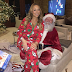 MARIAH CAREY CELEBRATES CHRISTMAS WITH SANTA CLAUSE