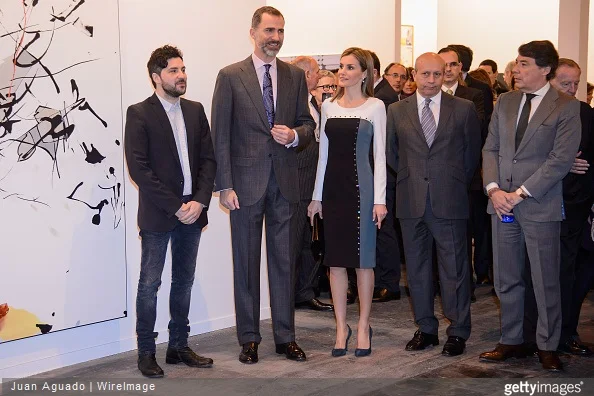 King Felipe VI of Spain and Queen Letizia of Spain attend the opening of ARCO 2015