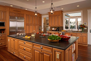 Dark Maple Kitchen Cabinets