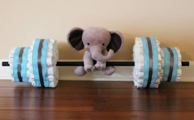 Barbell Diaper Cake Barbell Diaper Cake