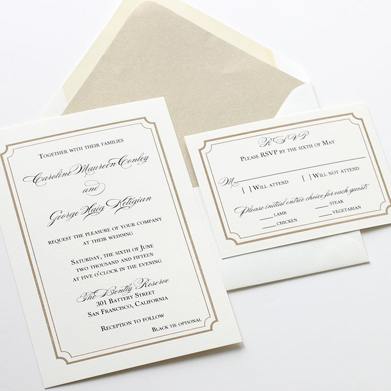 Blush Paperie New Design Classic Glam Wedding Invitations