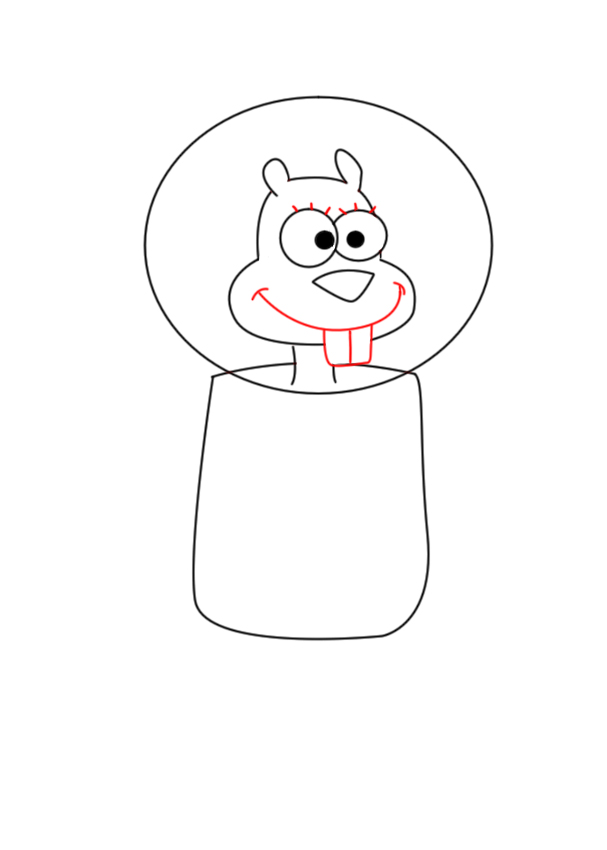 How To Draw Sandy Cheeks - Draw Central How To Draw Sandy Cheeks - Draw Central