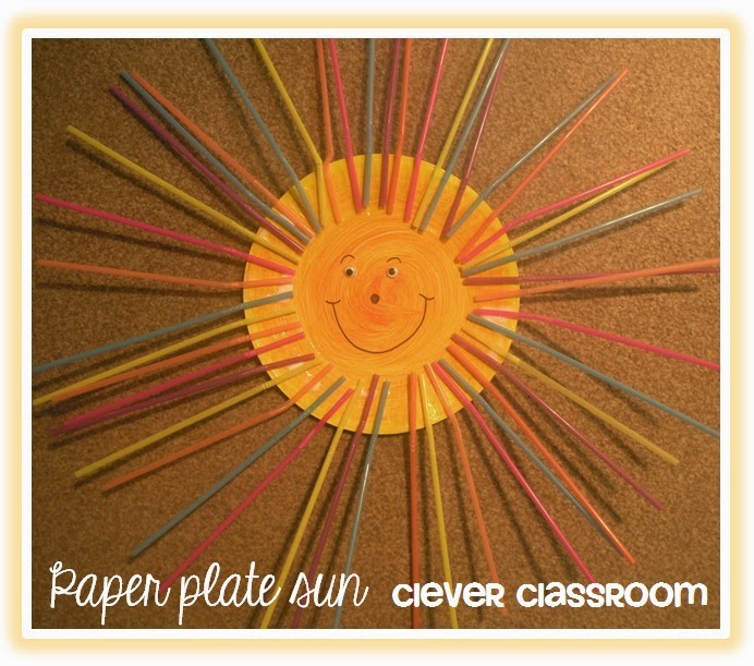 Paper Plate Sun Craft: Tuesday Art Linky