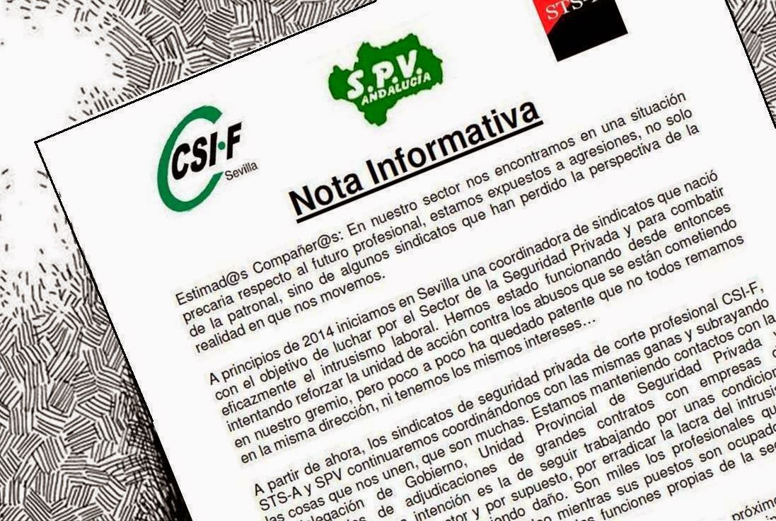 SINDICATO PROFESIONAL DE VIGILANTES SEVILLA SEVILLA SECTOR SEGURIDAD