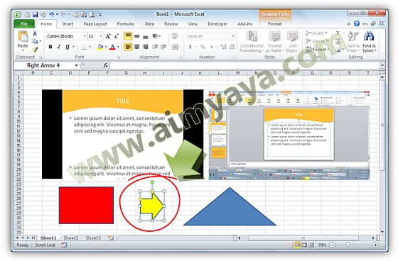 Cara cepat seleksi semua object di Ms Excel  Cara Cepat Seleksi Objek dan Gambar di Excel 2010