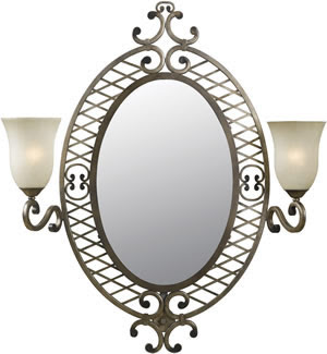 Hunter-Kenroy 91469DS Lattice 2 Light Vanity Mirror
