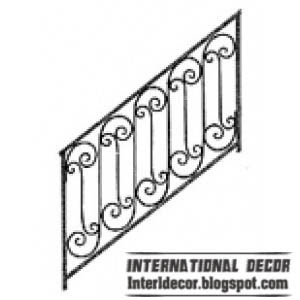 unique iron stairs railing design picture