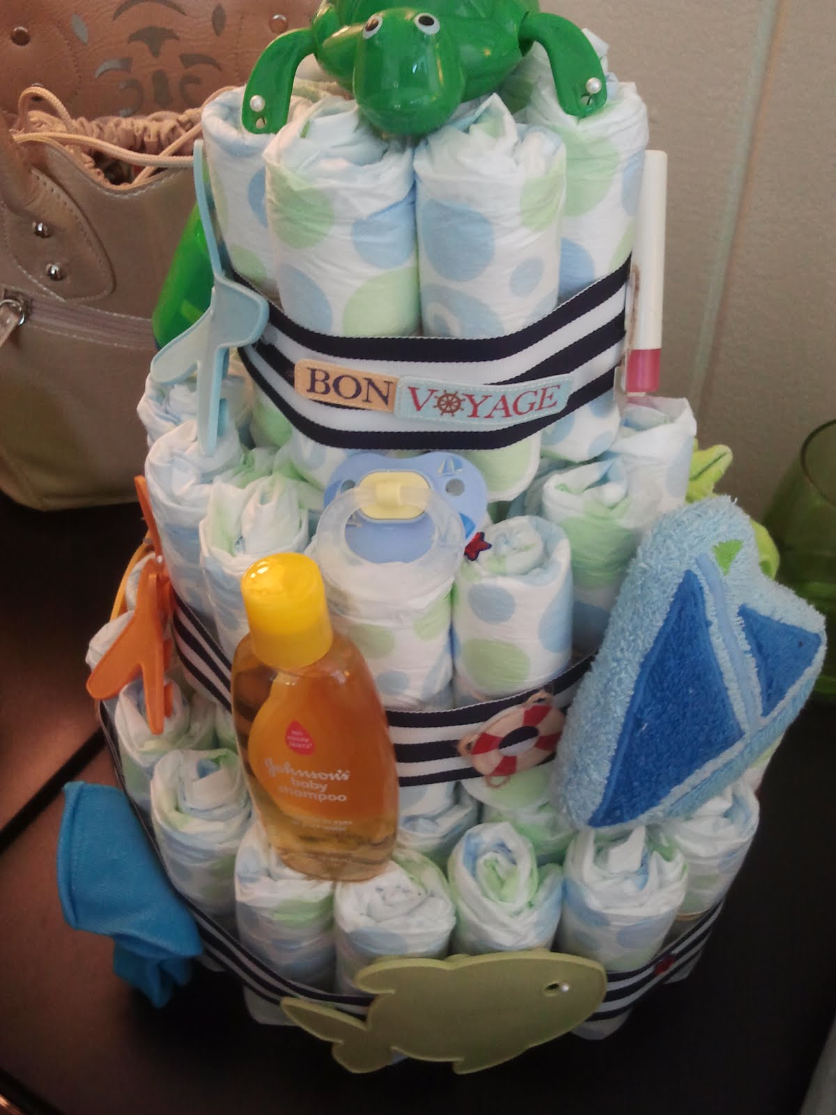Anchor Shaped Diaper Cake Anchor Shaped Diaper Cake