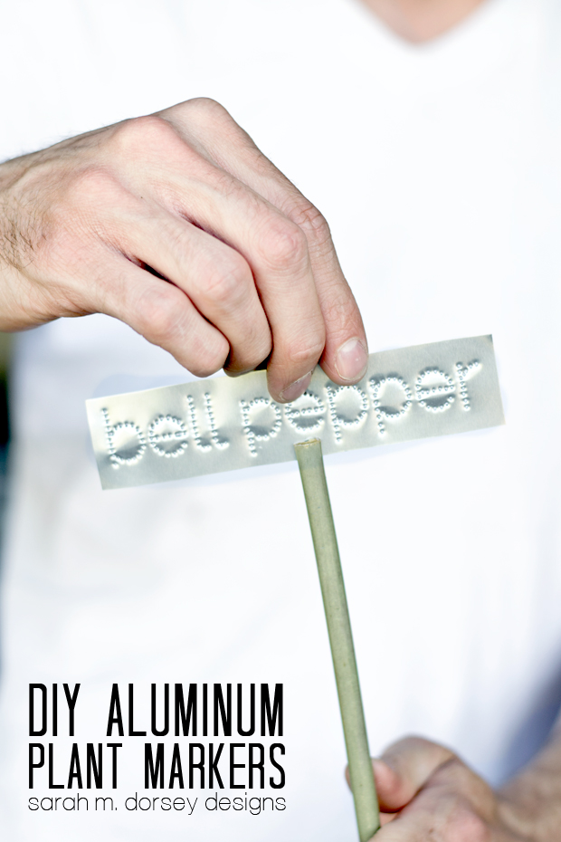 sarah m. dorsey designs DIY Aluminum Plant Markers