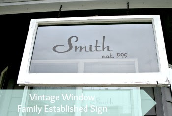 Vintage Window Family Sign