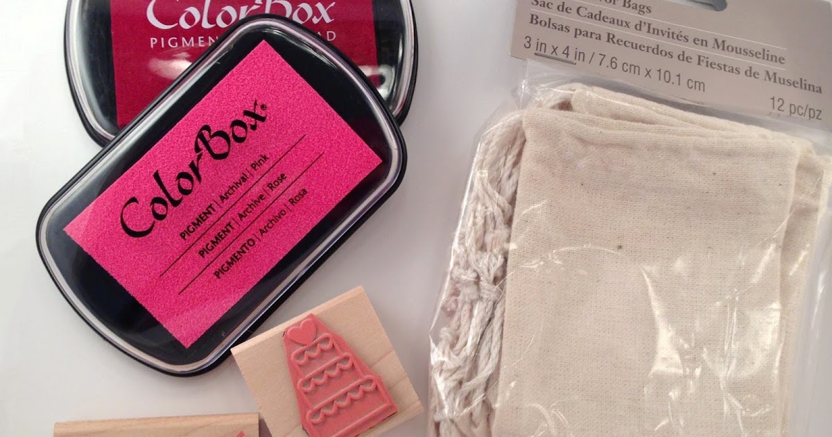 Cupcake Tree Designs Tutorial Stamped Muslin Favor Bags