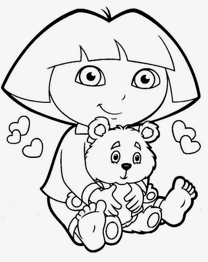 desenho para pintar da dora aventureira